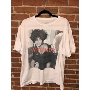 Whitney Houston Graphic T-Shirt White Short‎ Sleeve Cotton Tee